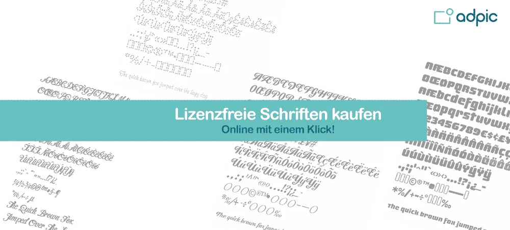Lizenzfreie Schriften kaufen bei adpic