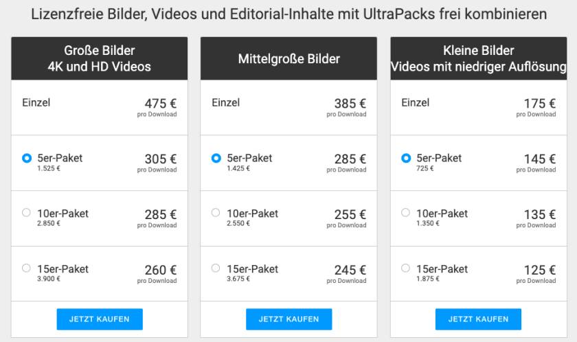 Die fünf besten Bildagenturen, um Premium Bilder zu kaufen! - getty images preise aktuell