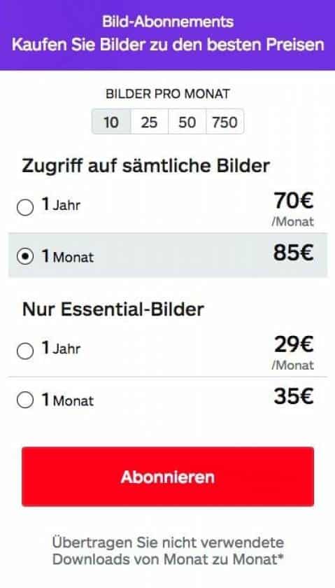 Die fünf besten Bildagenturen, um Premium Bilder zu kaufen! - fotoskaufen istock abo
