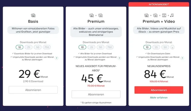 istock abos jaehrlich istock abos jaehrlich