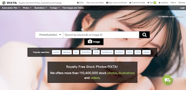 pixta webseite Webseite Pixta