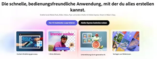 adobe espress startseite Startseite Adobe Express