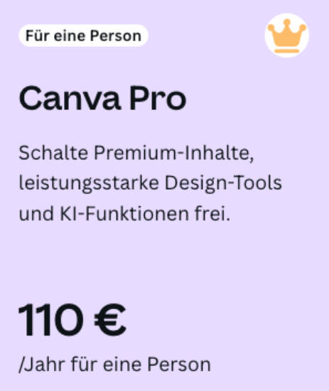 Canva Pro Preis