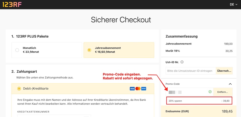 123RF Gutschein [wpsm_custom_meta type=date field=year] - 123rf checkout rabattabzug