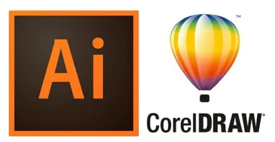 adobe illustrator and corel draw Logo von Adobe Illustrator und Corel Draw