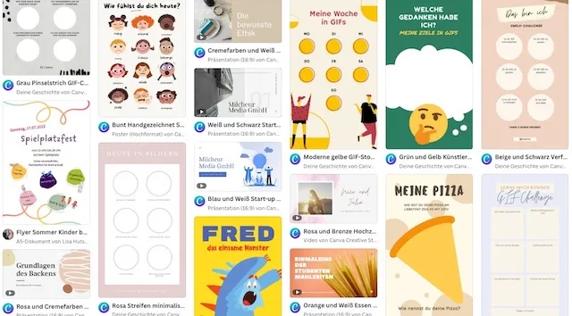 canva gifs vorlalgen Gifs-Vorlagen Canva