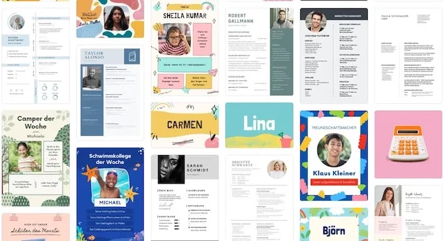 canva lebenslauf vorlagen Vorlagen für Lebenslauf Canva