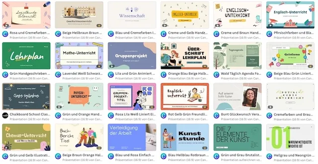 canva praesentation vorlagen schule Vorlagen Präsentation Schule Canva