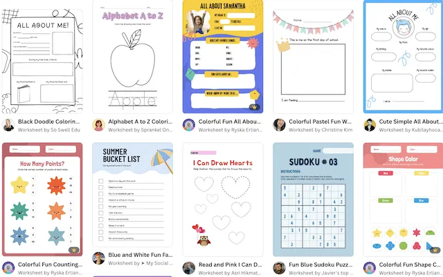 canva worksheet vorlagen Worksheet-Vorlagen Canva