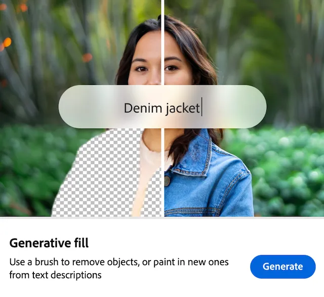 Objekt modifiziert Adobe Firefly