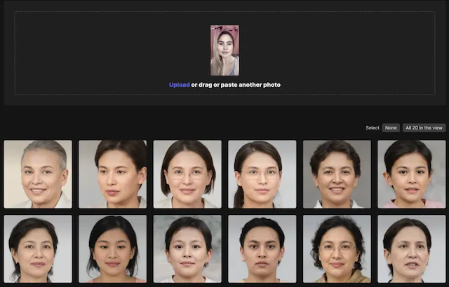Sample Anonymizer generated.photos