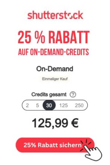 shutterstock 25 rabatt on demand credits Bilder kaufen ohne Credits – das geht so! - shutterstock 25 rabatt on demand credits
