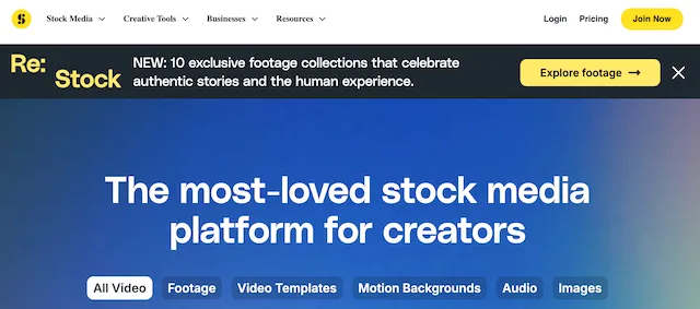 Webseite Storyblocks