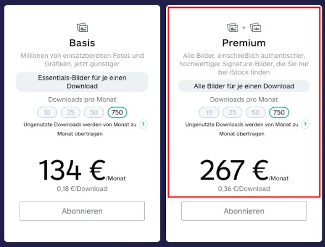 istock vergleich abo Abo-Vergleich iStock