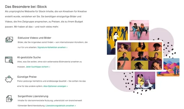 Das Besondere bei iStock