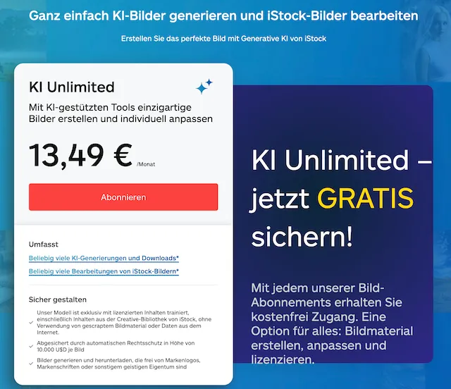 Preis KI Unlimited iStock