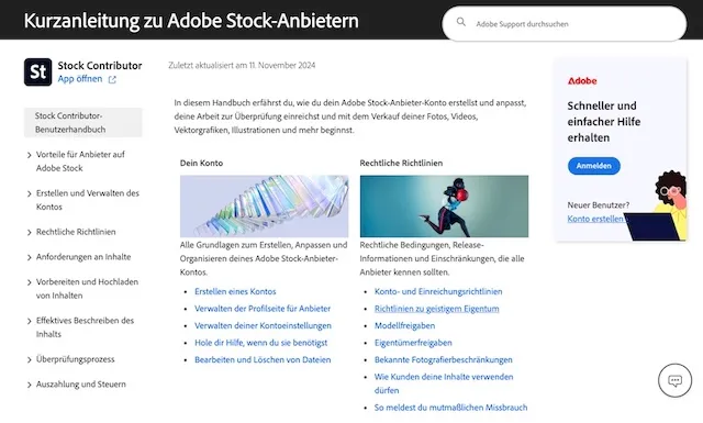 Contributor Anleitung Adobe Stock