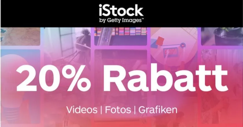 istock 20 rabatt 20 % Rabatt iStock