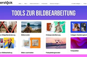 Tools für die Bildbearbeitung von Shutterstock