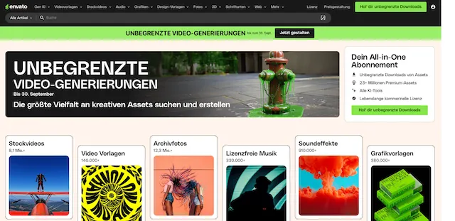 Startseite Envato