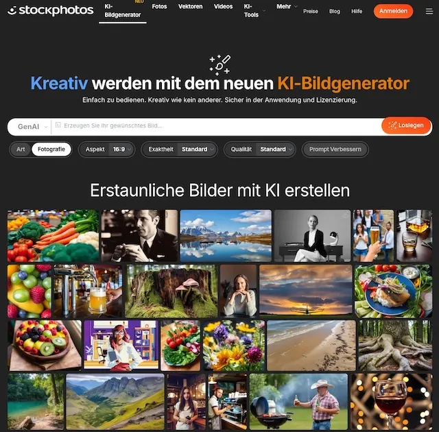 Neuer Bildgenerator von Stockphotos.com