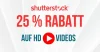 25 % Rabatt auf HD-Videos von Shutterstock