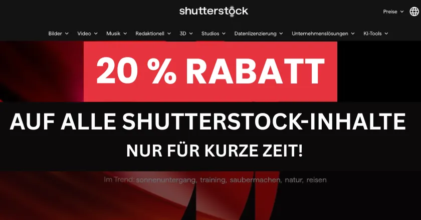 20 % Rabatt Shutterstock