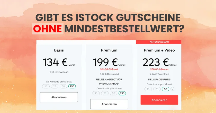 istock gutschein ohne mindestbestell wert Gutschein ohne Mindestbestellwert von iStock