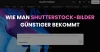 Shutterstock-Bilder günstiger bekommen