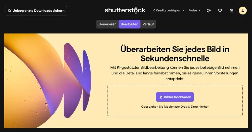 KI-Bildeditor von Shutterstock