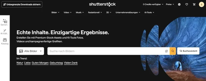 Landing site von Shutterstock