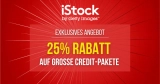 25 % Rabatt auf große Credit-Pakete von iStock – neues exklusives Angebot für den flexiblen Download!