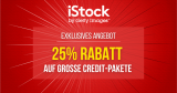 25 % Rabatt auf große Credit-Pakete von iStock – neues exklusives Angebot für den flexiblen Download!