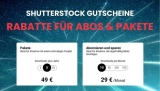 Shutterstock Gutscheine: Rabatte für Abonnements und Bildpakete